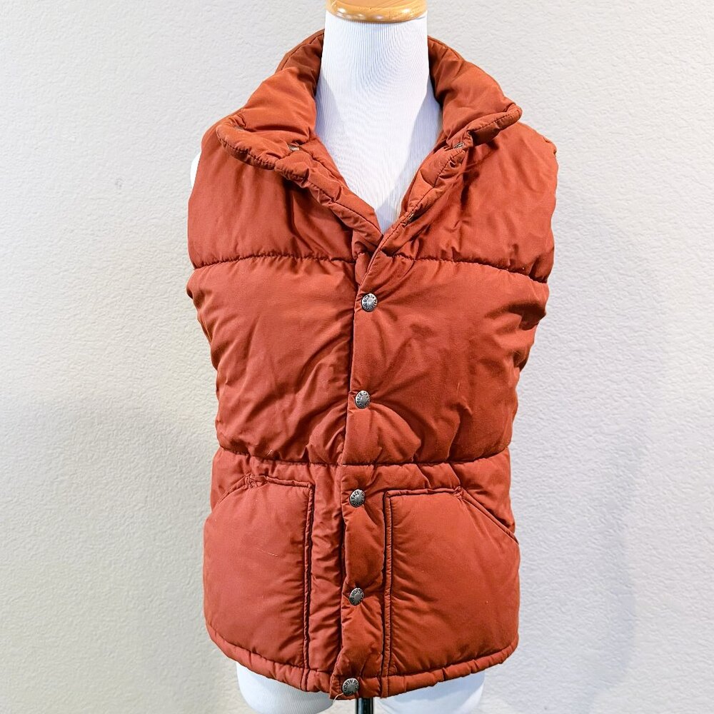 Vintage The North Face Brown Label Puffer Vest Size Small  Burnt Orange